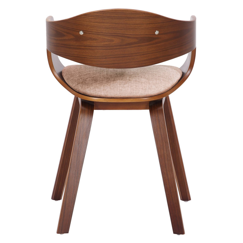 Silla de visitante Kingston tela nogal/crema