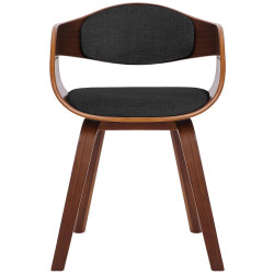 Silla de visitante Kingston tela nogal/gris oscuro