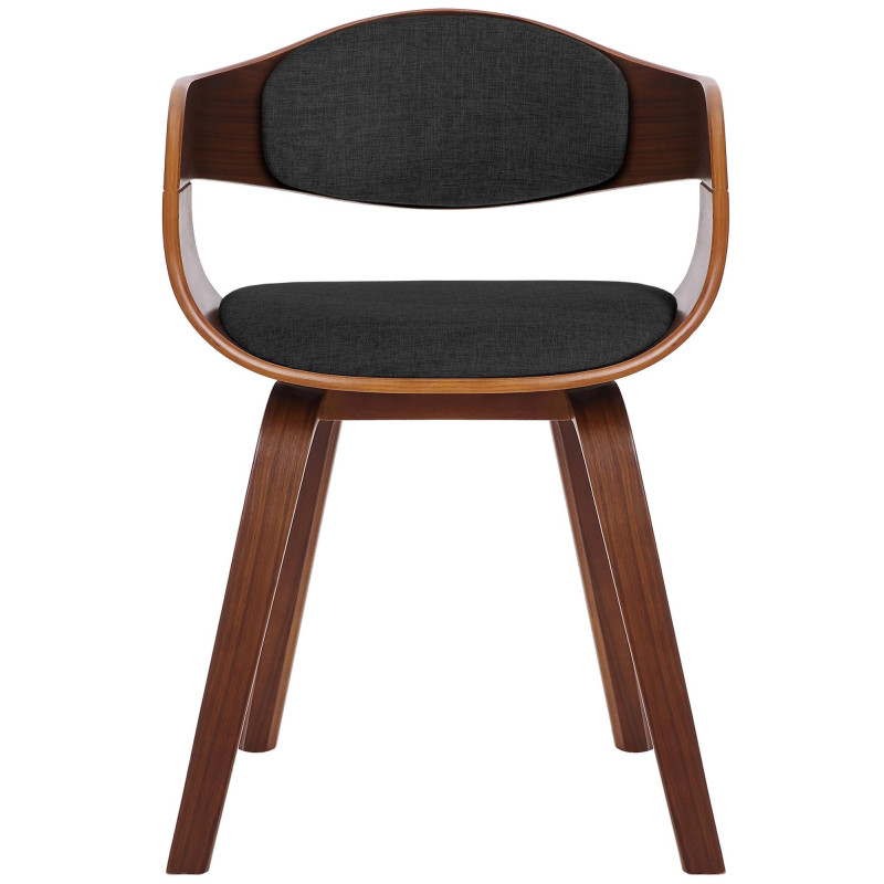 Silla de visitante Kingston tela nogal/gris oscuro