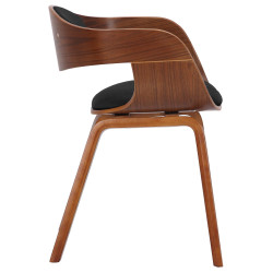 Silla de visitante Kingston tela nogal/gris oscuro