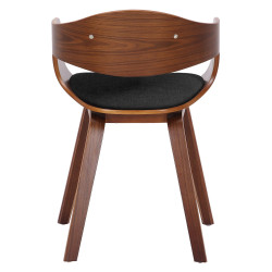 Silla de visitante Kingston tela nogal/gris oscuro