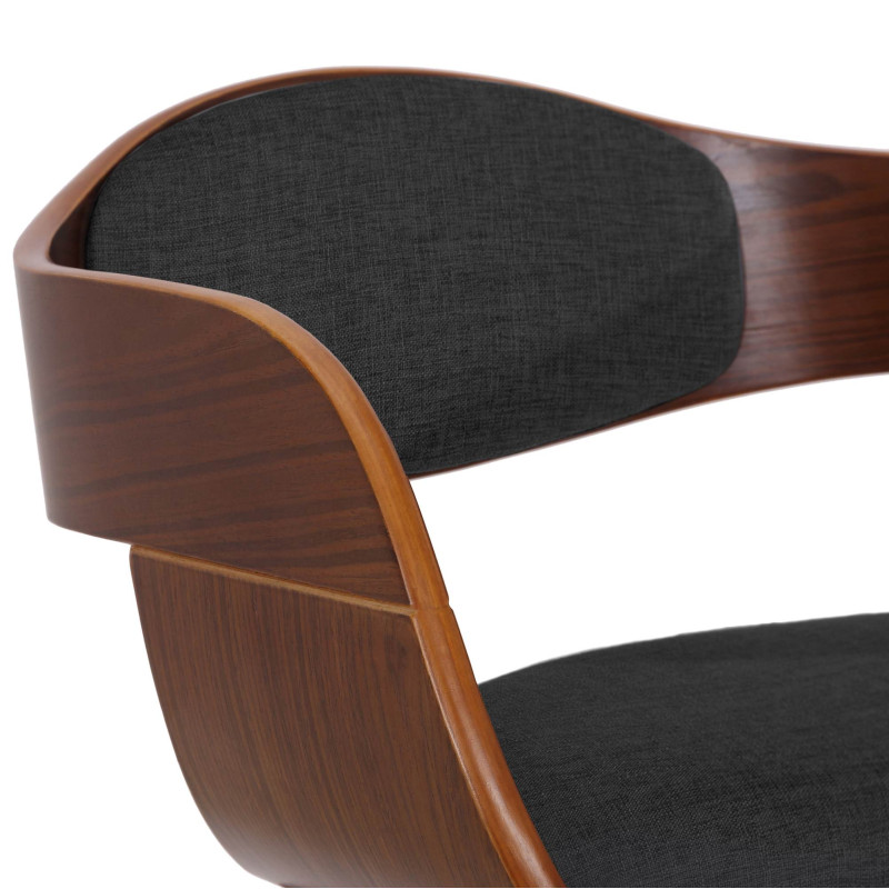 Silla de visitante Kingston tela nogal/gris oscuro