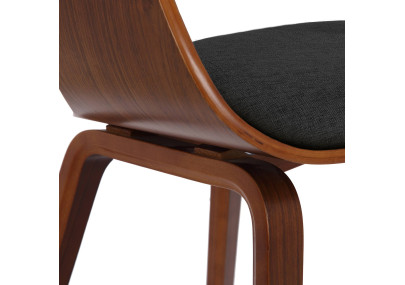 Silla de visitante Kingston tela nogal/gris oscuro