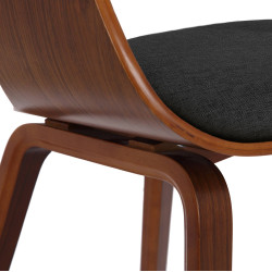 Silla de visitante Kingston tela nogal/gris oscuro