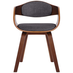Silla de visita Kingston tela nogal/gris claro