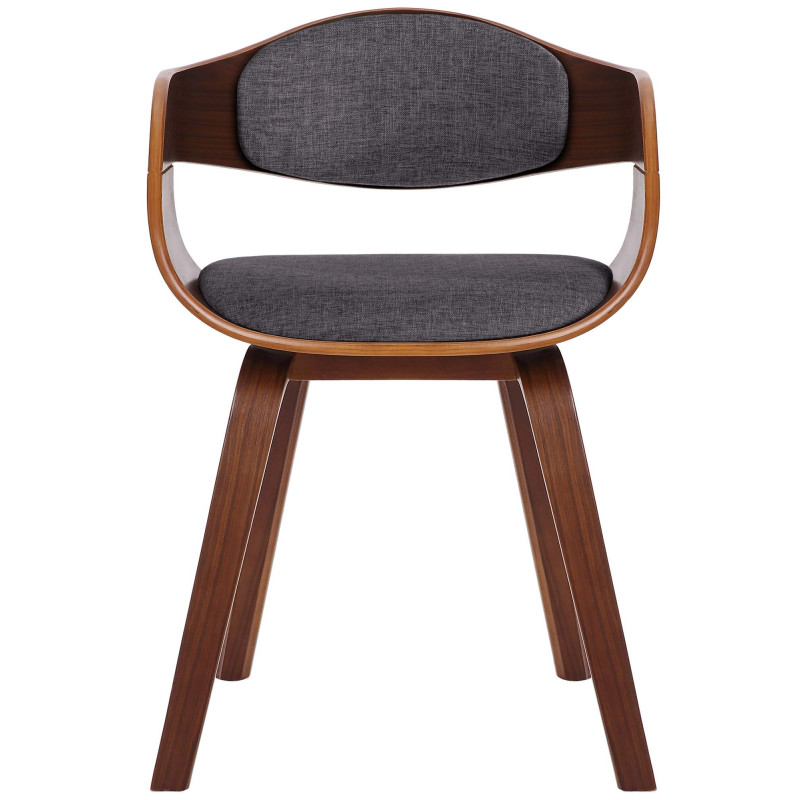 Silla de visita Kingston tela nogal/gris claro