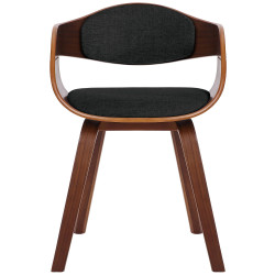 Sedia da visita Kingston tessuto noce/nero