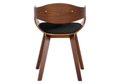 Silla de visitante Kingston tela nogal/negro