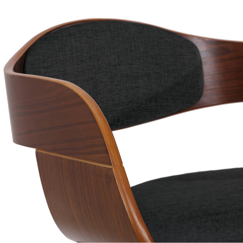 Sedia da visita Kingston tessuto noce/nero