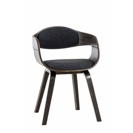 Sedia da visita Kingston tessuto grigio/grigio scuro