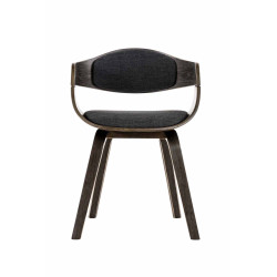 Sedia da visita Kingston tessuto grigio/grigio scuro