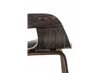 Chaise visiteur Kingston en tissu gris/gris foncé