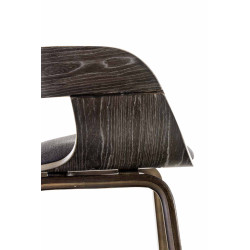 Sedia da visita Kingston tessuto grigio/grigio scuro