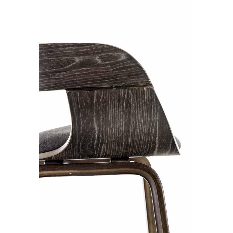 Sedia da visita Kingston tessuto grigio/grigio scuro