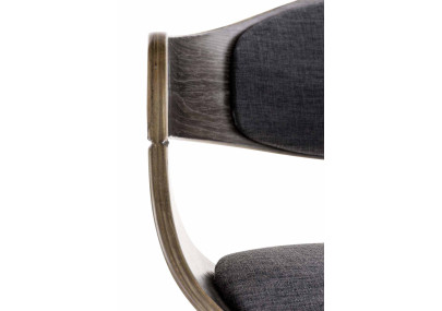 Silla de visitante Kingston tela gris/gris oscuro