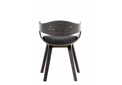 Chaise visiteur Kingston en tissu gris/gris foncé