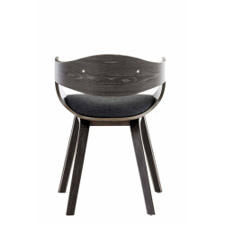 Chaise visiteur Kingston en tissu gris/gris foncé