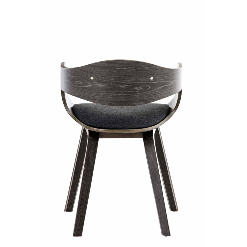 Chaise visiteur Kingston en tissu gris/gris foncé