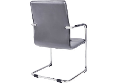 Ensemble de 2 chaises visiteurs gris Seattle