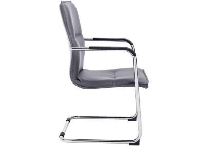 Ensemble de 2 chaises visiteurs gris Seattle