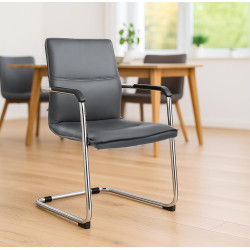 Set di 2 sedie visitatore Seattle grigie