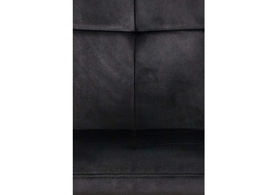 Chaise visiteur Emia velours noir