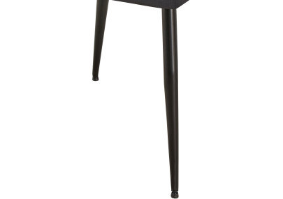 Fauteuil visiteur Emia, velours, noir