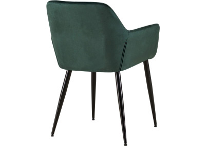 Fauteuil visiteur Emia en velours vert