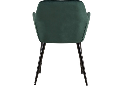 Fauteuil visiteur Emia en velours vert