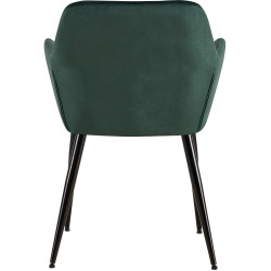 Chaise visiteur Emia velours vert