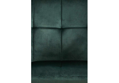 Fauteuil visiteur Emia en velours vert