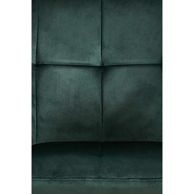 Chaise visiteur Emia velours vert