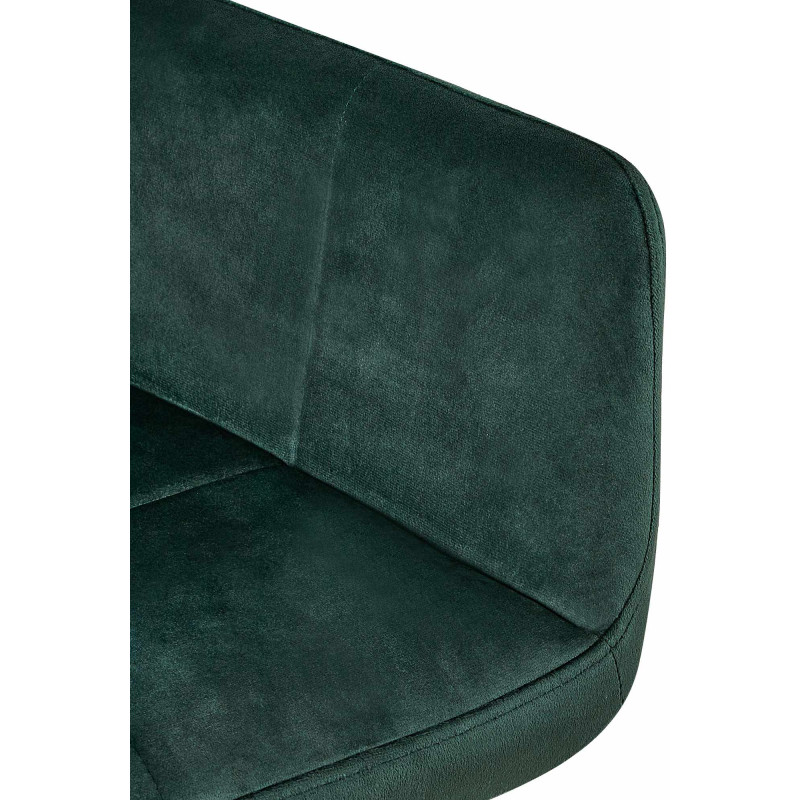 Fauteuil visiteur Emia en velours vert