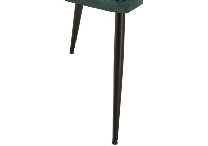 Fauteuil visiteur Emia en velours vert