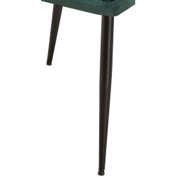 Fauteuil visiteur Emia en velours vert