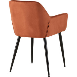 Sedia da visita Emia in velluto marrone