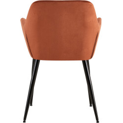 Sedia da visita Emia in velluto marrone