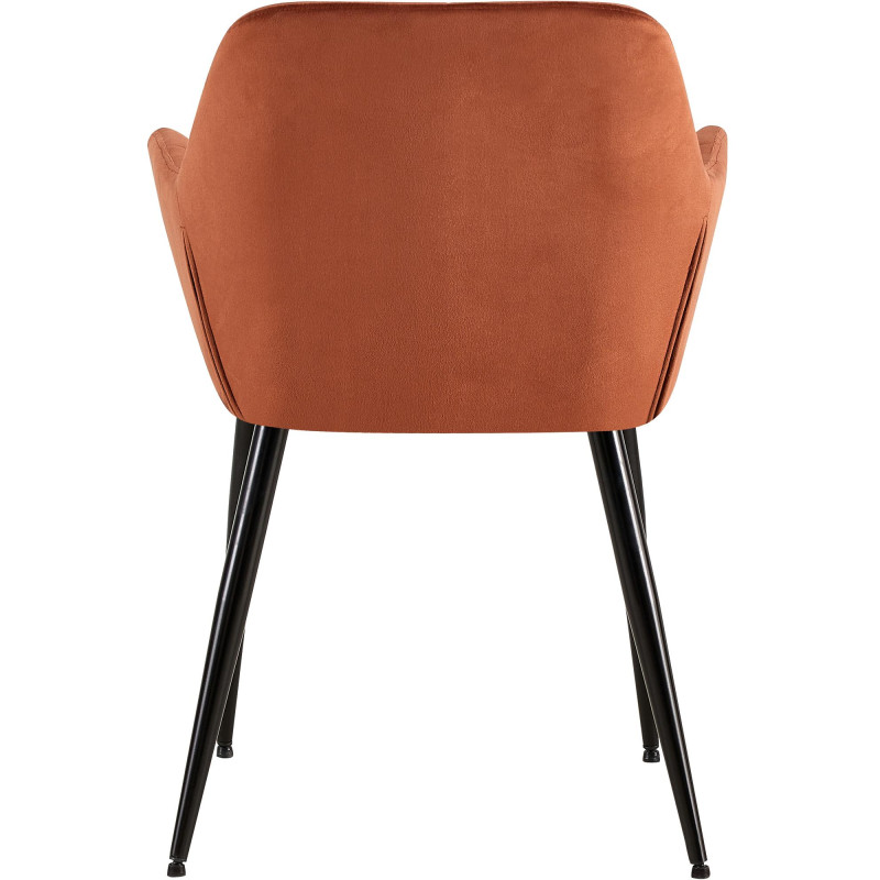 Sedia da visita Emia in velluto marrone