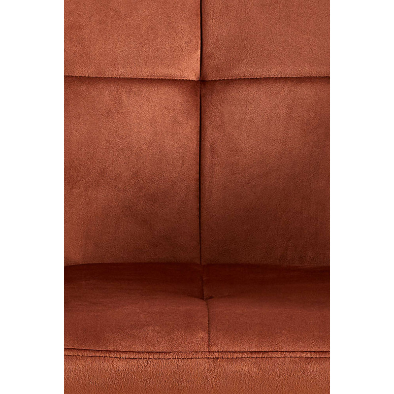 Sedia da visita Emia in velluto marrone