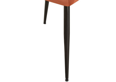 Chaise visiteur Emia velours marron