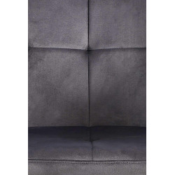 Silla de visita Emia terciopelo gris