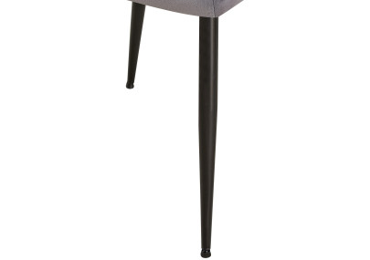 Fauteuil visiteur Emia, velours gris