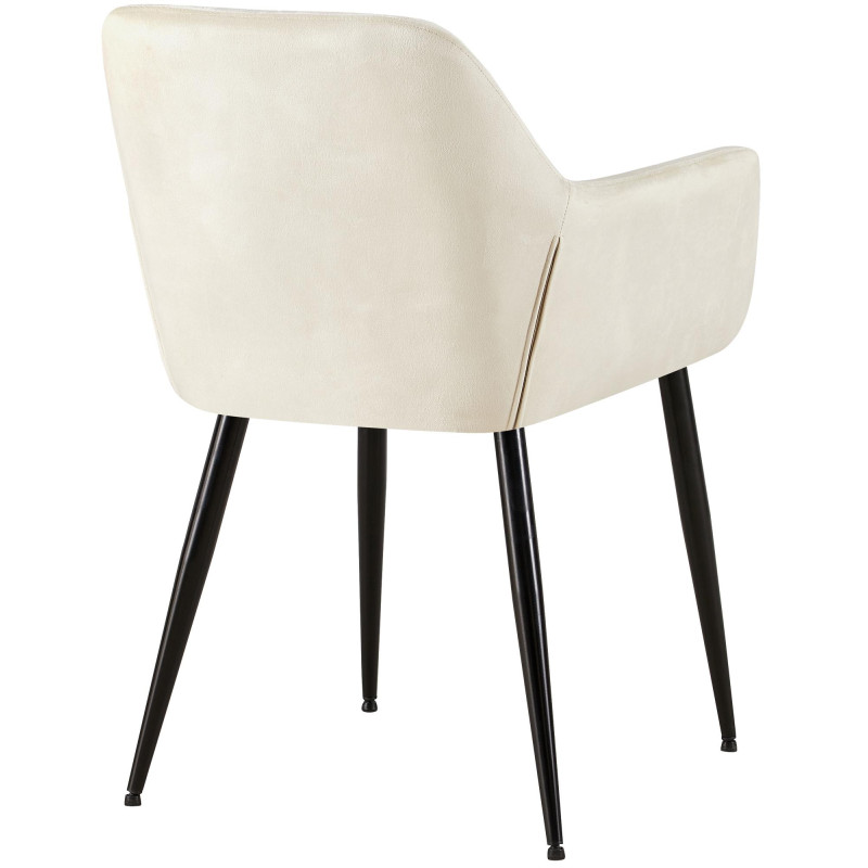 Silla de visita Emia terciopelo crema