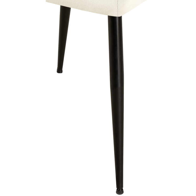 Silla de visita Emia terciopelo crema