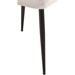 Sedia da visita Emia in velluto grigio chiaro