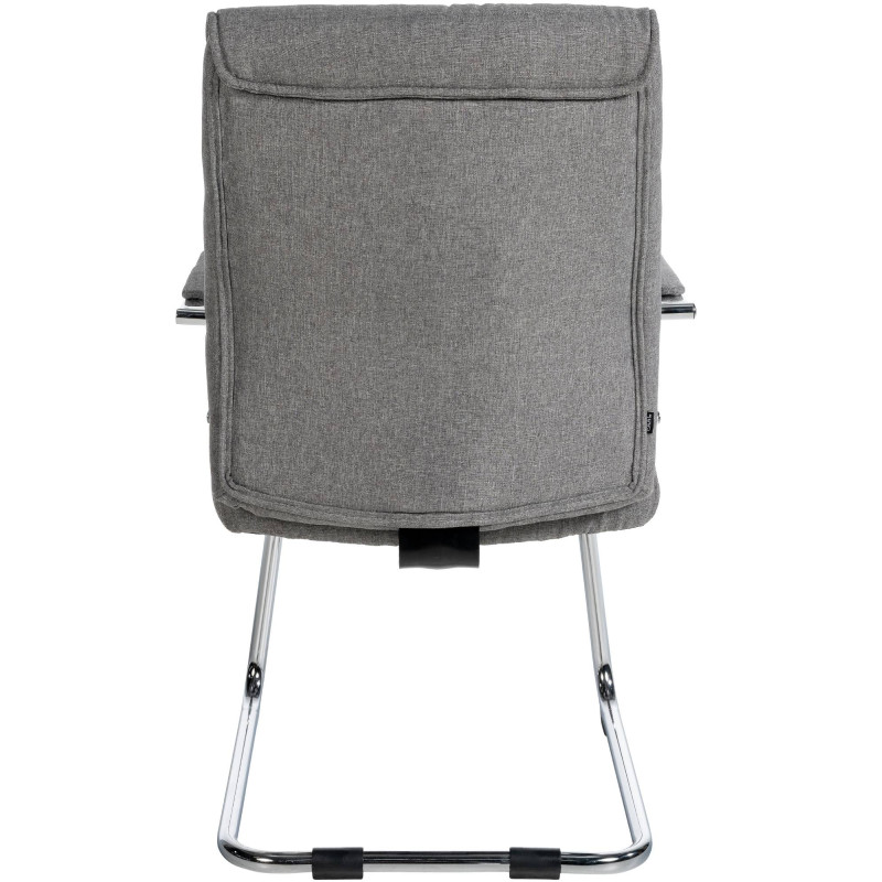 Coppia di sedie per ospiti Sievert in tessuto grigio chiaro