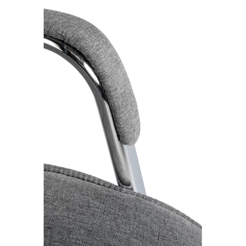 Coppia di sedie per ospiti Sievert in tessuto grigio chiaro