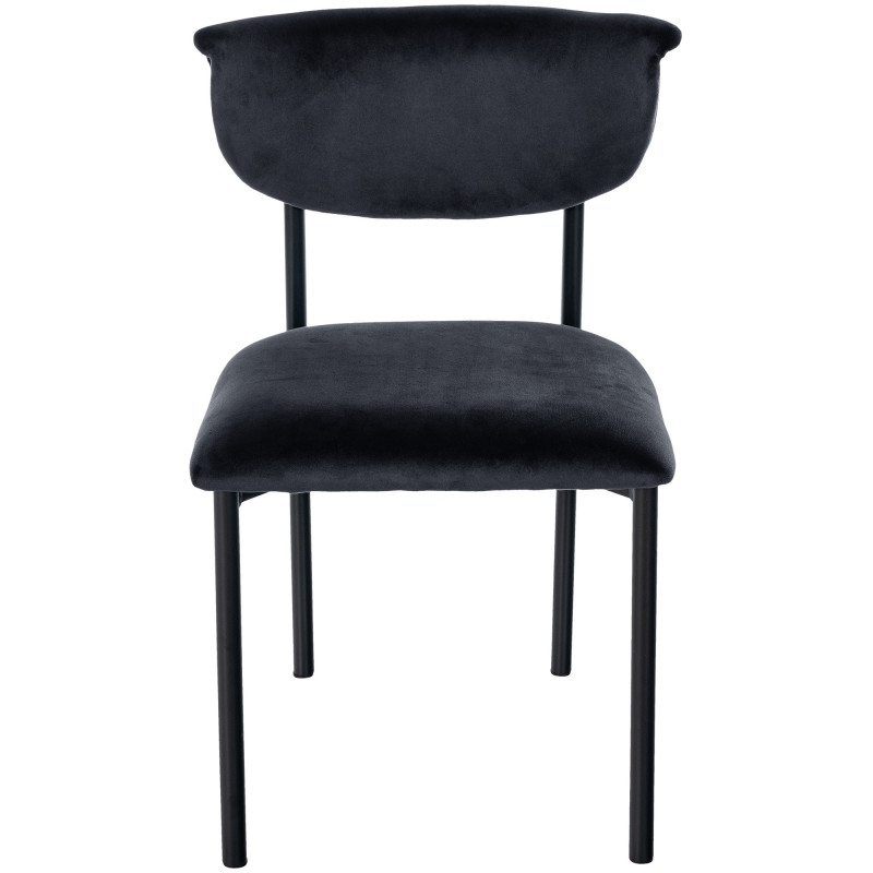 Lote de 2 sillas de visitante Gambell en terciopelo negro