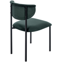 Coppia di sedie visitatore Gambell in velluto verde scuro