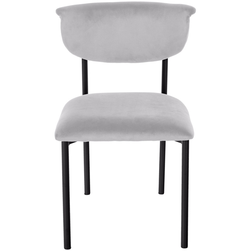 Lotto di 2 sedie visitatore Gambell in velluto grigio